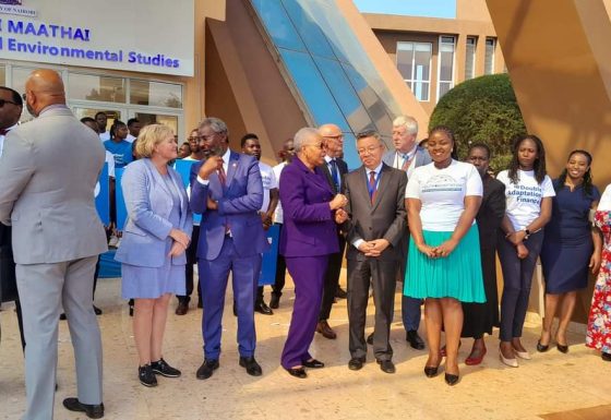 A photo session during the climate summit week at the the Wangari Maathai Institute The University of Nairobi